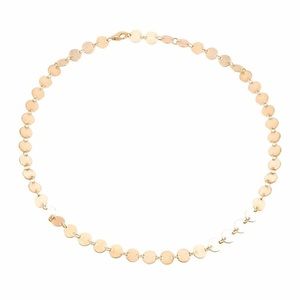 14K Gold Disk Choker